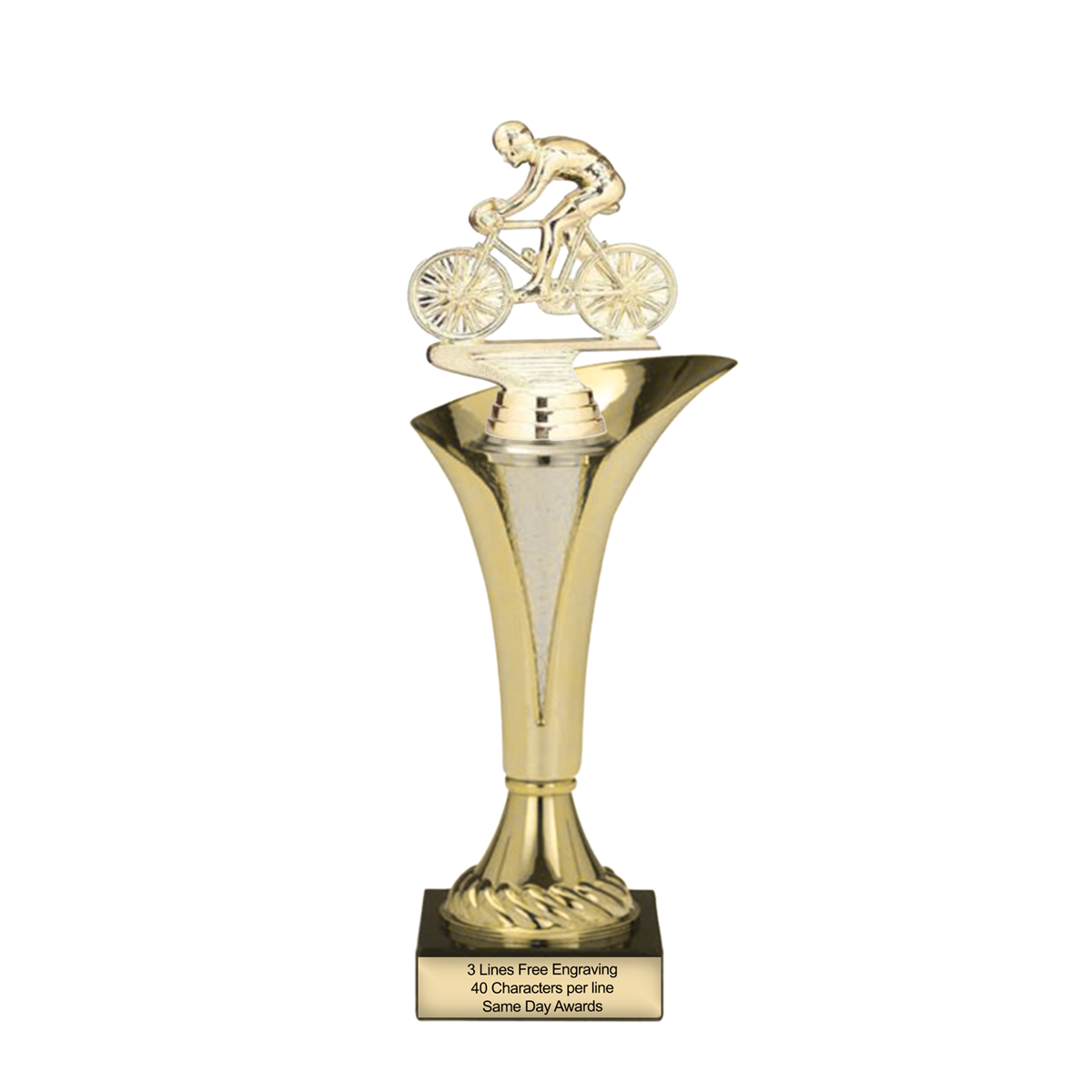 Typhoon Male Bicycle Trophy | Custom Engraved