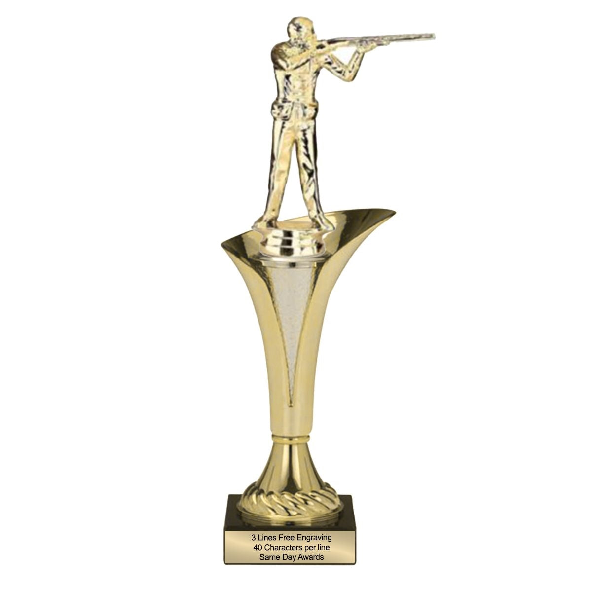 Typhoon Male Trapshooter Trophy | Custom Engraved