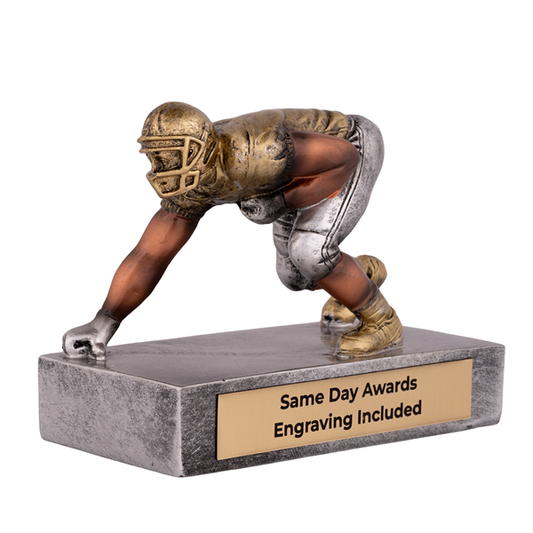 Premium Football Lineman Trophy | Custom Engraved