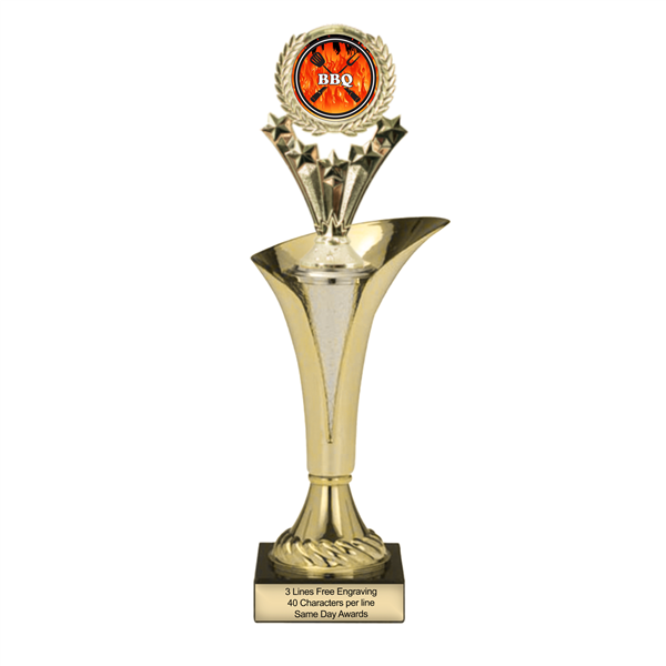 Typhoon BBQ Flame Trophy  | Custom Engraved