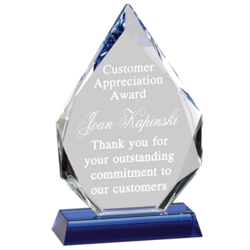 Cobalt Peak Premium Crystal Trophy