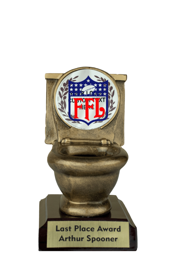 Toilet Bowl Trophy Fantasy Football Or custom logo – Order Fast Awards