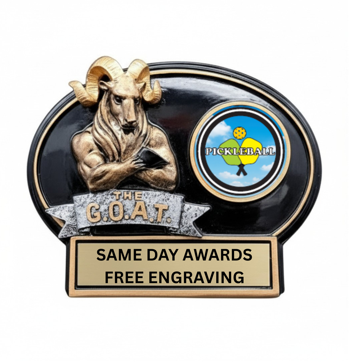 G.O.A.T. Pickleball Trophy | Engraved Trophy