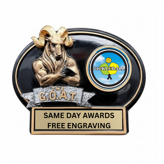 G.O.A.T. Pickleball Trophy | Engraved Trophy