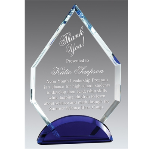 Blue Diamond Premium Crystal Trophy