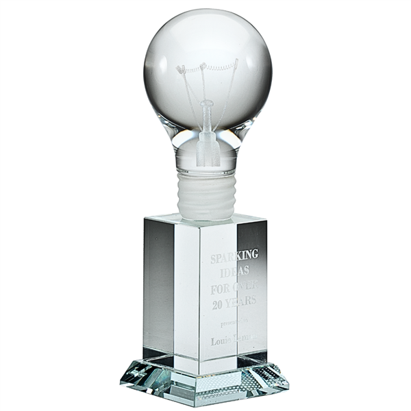 Bright Idea Lightbulb Premium Crystal Trophy