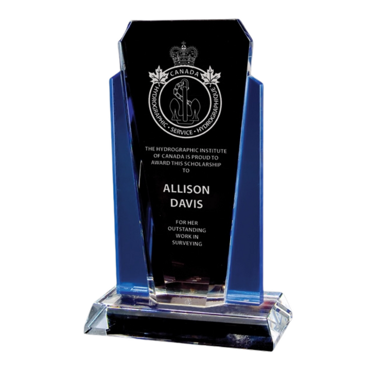 Blue Victory Premium Crystal Trophy