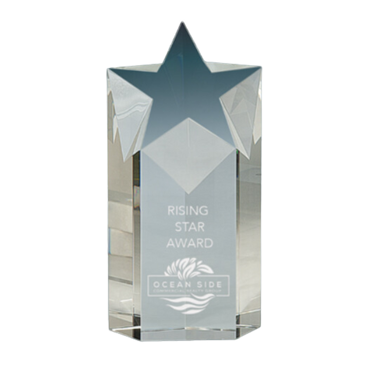 Rising Star Premium Crystal Trophy