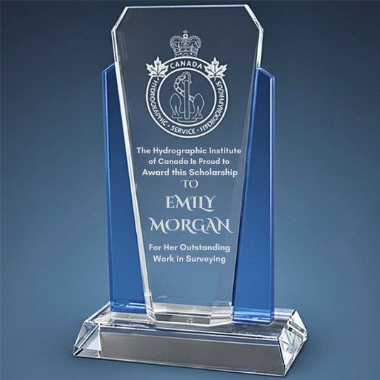 Premium Blue Victory Crystal Trophy 7 to 10 Inches