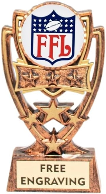 4 Star Fantasy Football Trophy | Custom Engraved