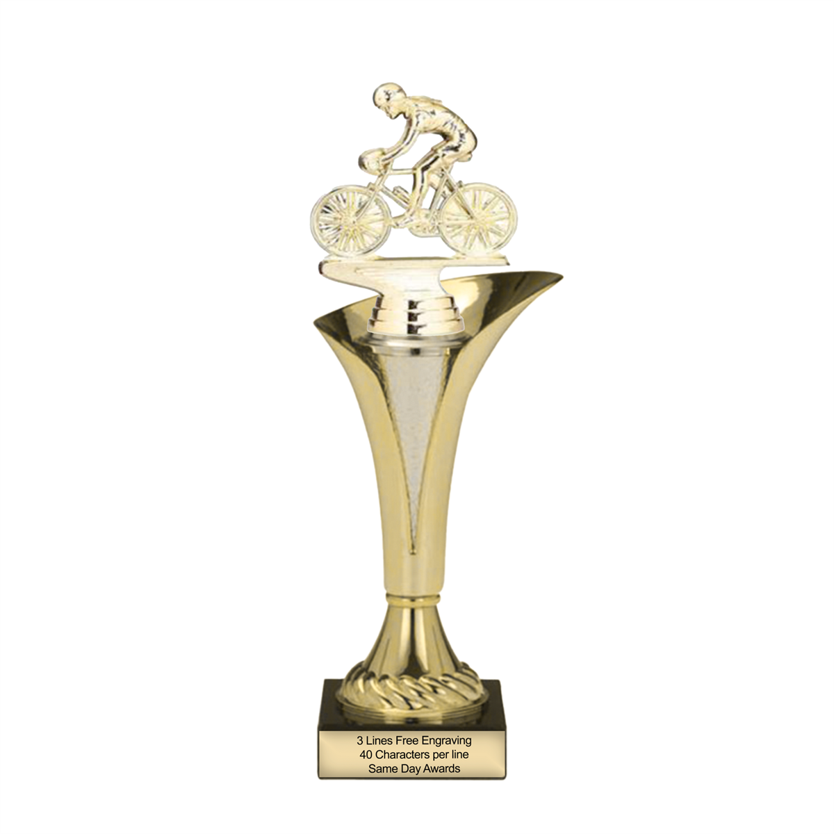 Typhoon Female Bicycle Trophy  | Custom Engraved